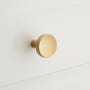 Signature Hardware Lars 1 Inch Diameter Mushroom Cabinet Knob Satin Brass