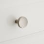 Signature Hardware Lars 1 Inch Diameter Mushroom Cabinet Knob Satin Nickel