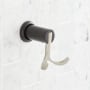 Signature Hardware Mendi Single Robe Hook Black / Satin Nickel