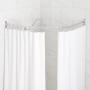 Signature Hardware 30" x 24" x 30" Corner Brass Shower Rod Chrome