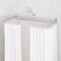 Signature Hardware 54" x 27" Rectangle Brass Shower Rod Chrome