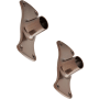 Signature Hardware Jumbo Shower Rod Flanges - Set of 2 Oil Rubbed Bronze