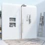 Signature Hardware Tinsley Freestanding Outdoor Shower with Rainfall Shower Head, Hand Shower, and Hose Stainless Steel