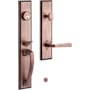 Signature Hardware Aurick Right Handed Solid Brass Keyed Entry Door Lever Set with 2-3/8" Backset Oil Rubbed Bronze