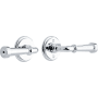 Signature Hardware Esmond Right Handed Solid Brass Passage Door Lever Set with 2-3/4" Backset Polished Chrome
