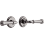 Signature Hardware Esmond Right Handed Solid Brass Privacy Door Lever Set with 2-3/8" Backset Black Nickel