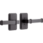 Signature Hardware Delory Right Handed Solid Brass Passage Door Lever Set with 2-3/4" Backset Matte Black