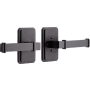 Signature Hardware Delory Right Handed Solid Brass Privacy Door Lever Set with 2-3/8" Backset Matte Black