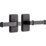 Signature Hardware Delory Left Handed Solid Brass Privacy Door Lever Set with 2-3/8" Backset Matte Black