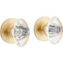 Signature Hardware Ula Solid Brass Dummy Door Knob Set Satin Brass