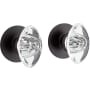 Signature Hardware Ula Solid Brass Dummy Door Knob Set Matte Black