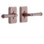 Signature Hardware Matteen Left Handed Solid Brass Dummy Door Lever Set Oil Rubbed Bronze