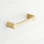 Signature Hardware Stacia 4-1/8 Inch Center to Center Handle Cabinet Pull Satin Brass