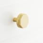 Signature Hardware Stacia 1 Inch Diameter Geometric Cabinet Knob Satin Brass