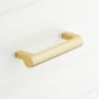Signature Hardware Cavan 6 Inch Center to Center Handle Cabinet Pull Satin Brass