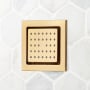 Signature Hardware 5-1/8" Wide Square Flush-Mount Brass Body Spray with Rubber Spray Nozzles Brushed Gold