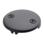 Signature Hardware Bathtub Overflow Cover Plate with Two Screws Matte Black