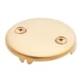 Signature Hardware Bathtub Overflow Cover Plate with Two Screws Brushed Gold