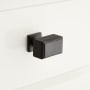 Signature Hardware Dallin 1-1/8 Inch Diameter Rectangular Cabinet Knob Satin Black