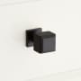 Signature Hardware Dallin 3/4 Inch Diameter Square Cabinet Knob Satin Black