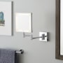 Signature Hardware Norabel 7-7/8" W x 12-7/16" H Modern Square Framed Bathroom Wall Mirror with Light Chrome