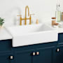 Signature Hardware Galion 34" Farmhouse Single Basin Fireclay Kitchen Sink White