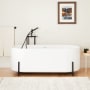 Signature Hardware Conroy 67" Acrylic Soaking Tub With Stainless Steel Stand White / Matte Black