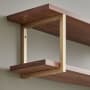 Signature Hardware Fenmore 8-1/4" Brass Shelf Bracket Satin Brass
