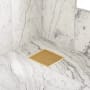 Signature Hardware Carmen 6" Pattern Grate Shower Drain with Flange Brushed Gold