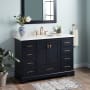 Midnight Navy Blue / Carrara Marble