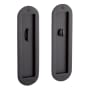 Signature Hardware 8-1/2" Tall Rounded Pop-Out Brass Pocket Privacy Door Pull Matte Black