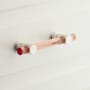 Signature Hardware Clanora 3-3/4 Inch Center to Center Bar Cabinet Pull Rose / Polished Nickel