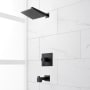 Signature Hardware Hibiscus Pressure Balanced Shower System with Shower Head, Tub Spout, Shower Arm, and Valve Trim Matte Black