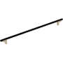 Signature Hardware Anberlin 24 Inch Center to Center Appliance Pull - Matte Black Handle Golden Champagne