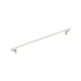 Signature Hardware Anberlin 24 Inch Center to Center Appliance Pull - Matte White Handle Satin Nickel