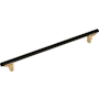 Signature Hardware Anberlin 18 Inch Center to Center Appliance Pull - Matte Black Handle Champagne Bronze