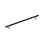 Signature Hardware Anberlin 18 Inch Center to Center Appliance Pull - Matte Black Handle Champagne Bronze