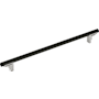 Signature Hardware Anberlin 18 Inch Center to Center Appliance Pull - Matte Black Handle Satin Nickel
