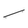 Signature Hardware Anberlin 18 Inch Center to Center Appliance Pull - Matte Black Handle Satin Nickel
