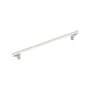Signature Hardware Anberlin 18 Inch Center to Center Appliance Pull - Matte White Handle Satin Nickel
