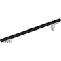 Signature Hardware Anberlin 12 Inch Center to Center Appliance Pull - Matte Black Handle Polished Chrome