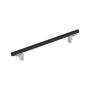 Signature Hardware Anberlin 12 Inch Center to Center Appliance Pull - Matte Black Handle Satin Nickel