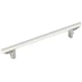 Signature Hardware Anberlin 12 Inch Center to Center Appliance Pull - Matte White Handle Satin Nickel