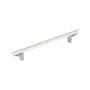 Signature Hardware Anberlin 12 Inch Center to Center Appliance Pull - Matte White Handle Satin Nickel