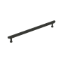 Signature Hardware Gilderoy 12-5/8 Inch Center to Center Bar Cabinet Pull Matte Black