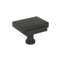 Signature Hardware Gilderoy 1-5/16 Inch Rectangular Cabinet Knob Matte Black
