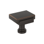 Signature Hardware Gilderoy 1-1/4 Inch Rectangular Cabinet Knob Oil Rubbed Bronze