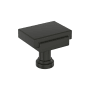 Signature Hardware Gilderoy 1-1/4 Inch Rectangular Cabinet Knob Matte Black