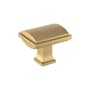 Signature Hardware Inigo 1-1/16 Inch Rectangular Cabinet Knob Champagne Bronze