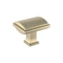 Signature Hardware Inigo 1-1/16 Inch Rectangular Cabinet Knob Golden Champagne